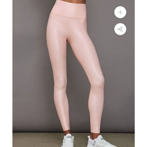 Takara carbon 38 high rise women's activewear beige tan shimmer basics M - Picture 1 of 6